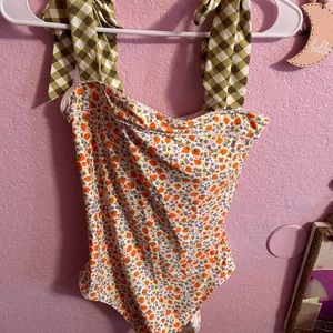 Aerie bandeau one piece swim suit